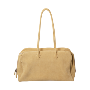 Momogigi Original Retro Lazy Commute Leather Tote Bag Handbag Boston Bag Cowhide Folded Design Casual Pure Color Youth Bag