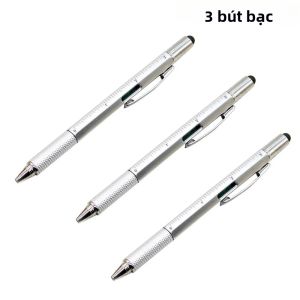 MROOFUL | 3 Cái Bút Bi Đa Năng 6 Trong 1 Với Thước Cầm Tay Tua Vít Màn Hình Cảm Ứng Stylus Spirit Level - Dụng Cụ Cầm Tay Di Động