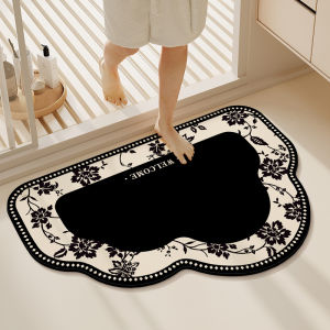 Super Absorbent Bathroom Mat Modern Simplicity Style Entrance Door Floor Carpet Silicon Dendroid Material Home Use Rug Pad