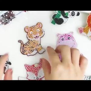 6-piece/set DIY Diamond Keychain - Owl Pattern Animal Series Handmade Decoration Diamond Painting Set Material Handmade Mosai