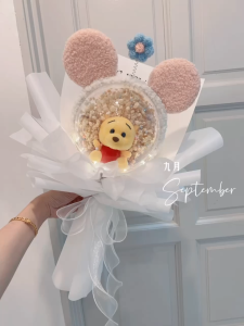 🇲🇾Ready Stock Winnie The Pooh Babys Breath Bouquet
