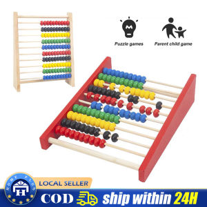 Wooden Abacus for Kids Abacus for Kids Learning Counting Educational Toy Multicolor Sensory Multifunctional Counting Toy for Living Room