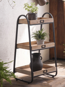 Zen Style Metal Flower Shelf