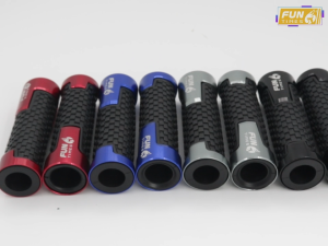 Funtimes Rubber Handle Grip Nagamaki - 1Pair Universal Motorcycle Fit 4 Colors Available
