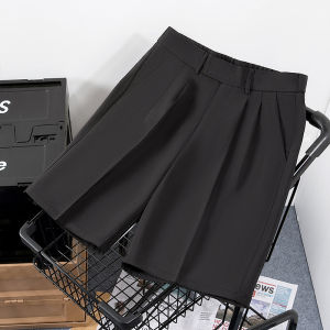 Business Casual Shorts Suit Mens Summer Thin Loose Five-Quarter Straight Leg Pants Slimming Effect Youthful Energy Style