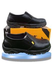 Sepatu Safeti Kulit Sintetis Sepatu Pria Safety Ujung Besi Sepatu Kerja Proyek