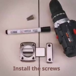 1pc Home Security Latch Rotate Bolt Latch Gate Latches Door Slide Lock Twist Rotating Barrel Lock For Bathroom Toilet Door Lock