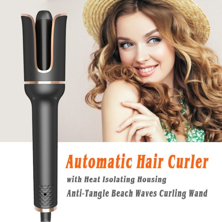 Automatic Hair Curler Hair Curling Iron Rotating Spin Curler Wave Wand Magic Air Curl 2 In 1 Flat Iron tools Lazada PH