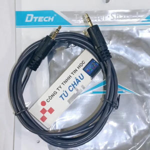 Cáp loa 1 ra 1 dài 1.5m / 3m (Cáp 2 đầu 3.5 ly (3 điểm cực) Dtech chính hãng
