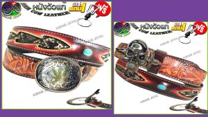 เข็มขัดหนังวัวแท้เย็บขอบลายกันชาสอดงูติดค้อยซื้อ1ฟรี2 เข็มขัดหนังวัวแท้เย็บขอบ+หัวเข็มขัด แถมฟรีพวงกุญแจ เข็มขัดหนังวัวงานแฮปวี่ เข็มขัดแนวคาวบอย เข็มขัดสไตล์วินเทจ ผลิตจากหนังวัว100% ย้อนยุค ลำลอง ทนทาน ถอดเปลี่ยนหัวเข็มขัดได้เจาะรูให้ Cow leather belt