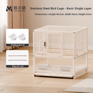 YUEXIAOMENG | Luxurious Large Stainless Steel Bird Cage