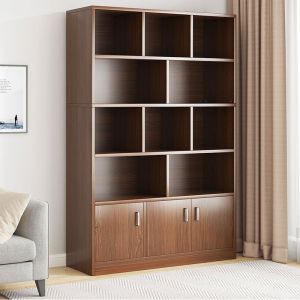 Simple Modern Bookshelf Display Stand Living Room Floor Storage Cabinet Eco-friendly Solid Wood Home Office Library Furniture