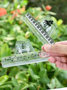 Transparent Music Note Clip Piano Score Clamp Fixed Music Element Stationery High Aesthetic Value Educational Cultural Supplies