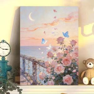 Bộ Tranh Tô Màu Theo Số Dành Cho Người Lớn Bộ Sưu Tập Hoa Hồng Biển Tranh Sơn Dầu Acrylic Trên Vải Bố Giúp Giảm Căng Thẳng Và Kích Thích Sáng Tạo