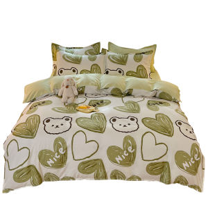 Single Piece Student Dormitory Bedding Cover European Style Breathable Cartoon Pattern Quilt Coverlet Children Four-Piece Set