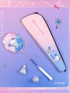 Racket Victor วิคเตอร์ KT เครื่องมือกีฬาแบดมินตันแบบคาร์บอนไฟเบอร์สีชมพูสำหรับผู้เล่นระดับมืออาชีพและมือสมัครเล่น