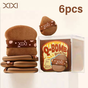 Dorisna 6Pcs Toast Puff Set Super Soft Dry and Wet Use Makeup Sponge Air Cushion Powder Puff for Foundation Concealer Apply Tool
