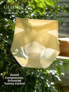 Invisible High Waist Tummy Control Hip Lifting Cotton Antibacterial Ice Silk Underwear