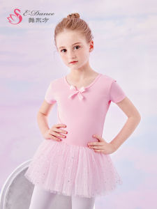 Váy Khiêu Vũ Ballet Tay Ngắn Cho Bé Gái Quần Áo Khiêu Vũ Mùa Hè Váy Khiêu Vũ Thể Thao Váy Khiêu Vũ Biểu Diễn Váy Khiêu Vũ Cotton