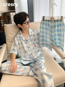 cresry | Icy Silk Boys Sleepwear Three-piece Set