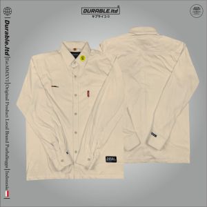 Kemeja | polos |  lengan panjang | pria |bahan katun | 24s | adem | DURABLE LTD | hitam |high quality |  super | Hem pria | polos |