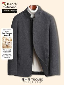 TUCANO | Warm Mens Wool Coat for Elderly Casual Wear