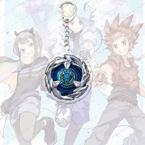 Bandai | Anime Beyblade X Ekusu Bird Multi Keychains Jaxon Cross Robin Kazami Multi Nana Iro Charm Keychains for Accessorie Bag Fans Gift