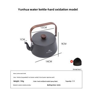 Mountainhiker | MOUNTAINHIKER Camping Style Outdoor Travel Kettle Lightweight Portable Picnic Aluminum Alloy 1.1L Teapot Coffee Pot
