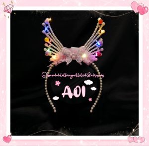 BANDO SAYAP MALAIKAT IMPORT PREMIUM / BANDO PERI MUTIARA ELEGANT / BANDO LED ELASTIS / BANDO NATAL / BANDO PESTA / BANDO FASHION / RENDA PITA KUPU-KUPU / ANGEL WING HAIR BAND / BML6313