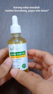 BIOCHO Minyak Rambut Olive Hair Oil 50ML[MINYAK RAMBUT ZAITUN /MENGUATKAN-Pelembut Rambut]