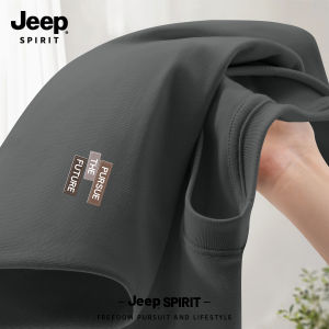 Jeep Pure Cotton Long Sleeve T-Shirt Mens Casual Loose Inner Wear Fashion Urban Style Spring Autumn Breathable round Neck Top