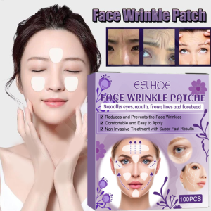 Facial Wrinkle Smoothing Patches 100pcs Forehead Eyes Nasolabial Folds Visibly Reduce Fine Lines Targeted Spot Treatment Wrinkle Removal Fine Line Remover