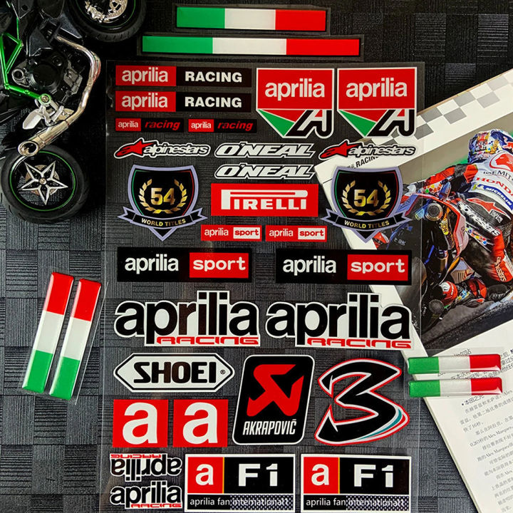 Reflective Motorcycle Fairing Sticker Waterproof Decals For Aprilia ...