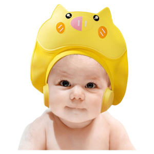 Waterproof Baby Bath Cap Shower Protection Ear Covering Hair Washing Aid for Infants and Children Aiqike A444