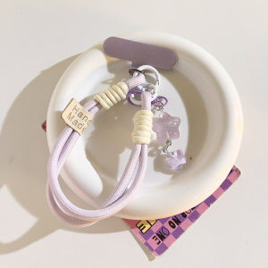 Young Adult Heart Ins Three-Dimensional Pendant Size XINGX Woven Nylon Sling Suitable for Neutral Phone Case Japan and South Korea Easiest for Match Mobile Phone Accessories Keychain Earphone Sleeves Portable Wrist Strap Bracelet Drop-Resistant Rope