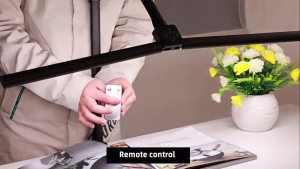 Powdeom Lampu Meja LED 80CM Lampu Belajar 24W Lampu Meja Dimmable untuk Belajar Bermain Game dan Bekerja