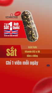 Thực Phẩm Bảo Vệ Sức Khoẻ FEROGLOBIN B12 CAPSULES - Hỗ Trợ Tăng Khả Năng Tạo Máu (30 Viên) - Thương Hiệu Vitabiotics