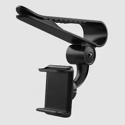 Giá Đỡ Điện Thoại Trên Kính Chắn Nắng Ô Tô Đa Năng Xoay 360 Độ Phụ Kiện Điều Chỉnh Được Cho Điện Thoại Di Động 3-6.3 Inch Màu Đen Giá Đỡ Ô Tô