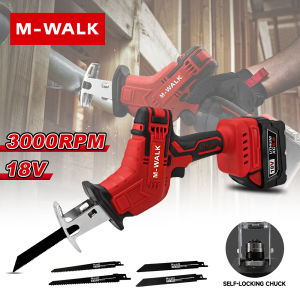 M-WALK Cordless Reciprocating Saw 18V Adjustable Speed Electric Saw Wood Metal Pipe Cutting Tools For Milwaukee 18V Battery Pin