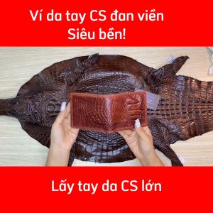 VÍ CÁ SẤU BÀN TAY ĐAN VIỀN THỦ CÔNG. BÓP VÍ NAM CAO CẤP DA CÁ SẤU THẬT 100%. MADE BY OVENIS