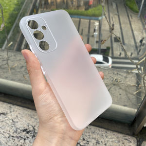 Applicable to Samsung A54 Phone Case Ultra-Thin TPU Soft Case Frosted Samsung Galaxy A53 Protective Case New All-Inclusive Lens A52 Back Case Simple Non-Slip Translucent Transparent Black Silicone for Men and Women