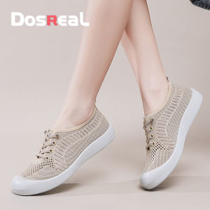 DOSREAL Womens Sneakers Korean Style Slip on Breathable Shoes Fashion Casual Walking Shoes for Ladies Sport Mesh Shoes