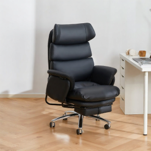 BOJOJAN | Reclining Ergonomic Office Chair Leather 180 Degree