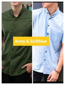 PAKET HEMAT 2PCS CUMA 50RIBU KEMEJA PRIA DEWASA LENGAN PENDEK BISA PILIH WARNA BISA PILIH UKURAN ( M.L.XL.XXL.XXXL)