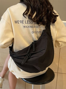 Fashionable Nylon Dumpling Bag Womens Crossbody Shoulder Bag Casual Versatile Korean Style Soft Fabric Bag for Young Women