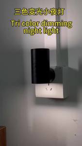 GGBEE Plug-in LED Night Light Dimmable with Light Sensor Up Down Wall Lamp for Bedroom Hallway Stairs