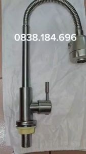 Vòi Rửa Chén lạnh Lò Xo Inox 304  xoay 360 độ Vòi rửa chén inox 304 vòi chén bẻ cần mềm 01 cái không bao gồm Dây cấp SSS
