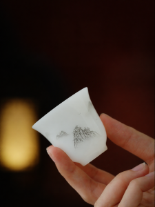 JIXIANSHENG | Jade Hand-painted Landscape Tea Set 6 Pieces