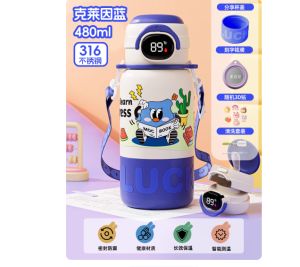 Childrens thermos cup for boys and elementary school students water cup for girls 2025new straw cup kindergarten kettle