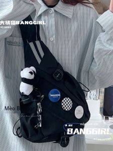 Hàn Quốc Ins Dung Tích Lớn Thoải Mái Túi Đeo Chéo Thể Thao Ngoài Trời Ba Lô Cặp Đôi Đi Xe Đạp Túi Đeo Trước Ngực Túi Đeo Vai Đơn